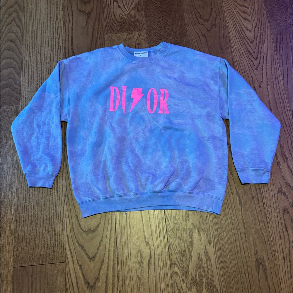 Dior Vibrant Blue and Pink Sweatshirt